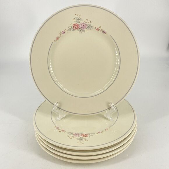 Set Of 5 Pfaltzgraff TROUSSEAU Salad Plates Vintage Retired 8 1/4" - Picture 1 of 6